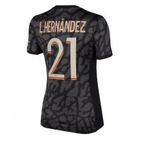 Camisa de Futebol Paris Saint-Germain Lucas Hernandez #21 Equipamento Alternativo Mulheres 2023-24 Manga Curta